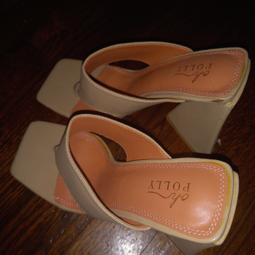 Oh Polly Love Triangle toe thong 4inch heels